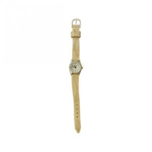 Reloj Malla partida de cuero crudo con tejido de borde para hombre