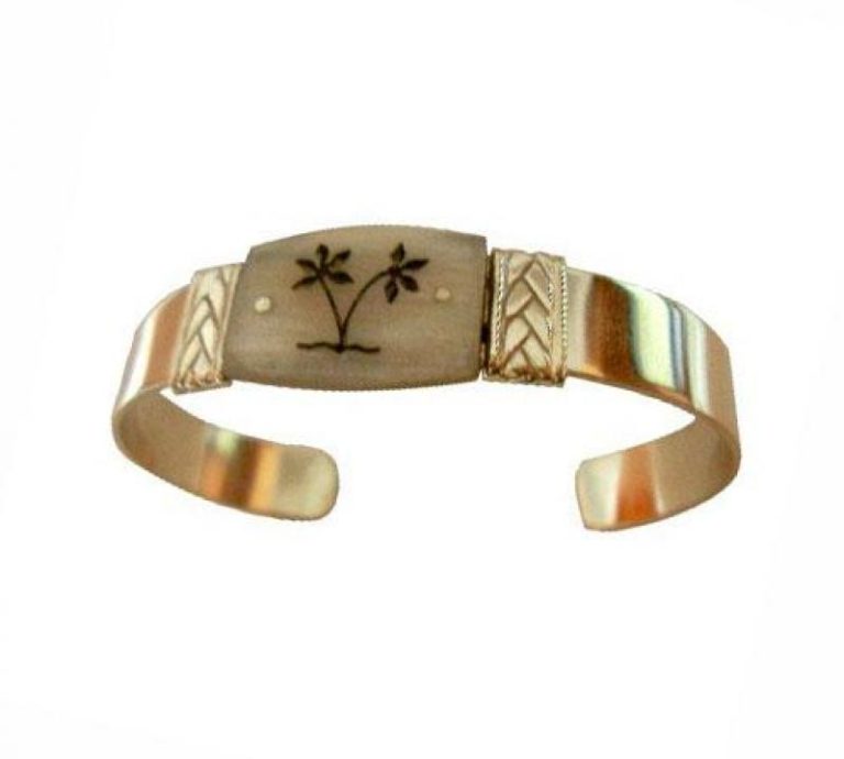 Pulsera De Alpaca Calada En Asta