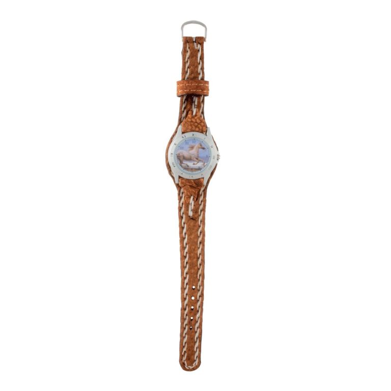 Reloj con Malla Entera de Carpincho para hombre