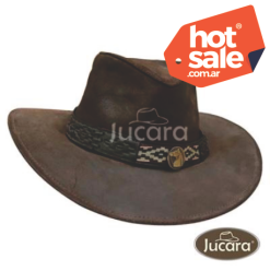 Sombrero Jucara Australiano En Cuero