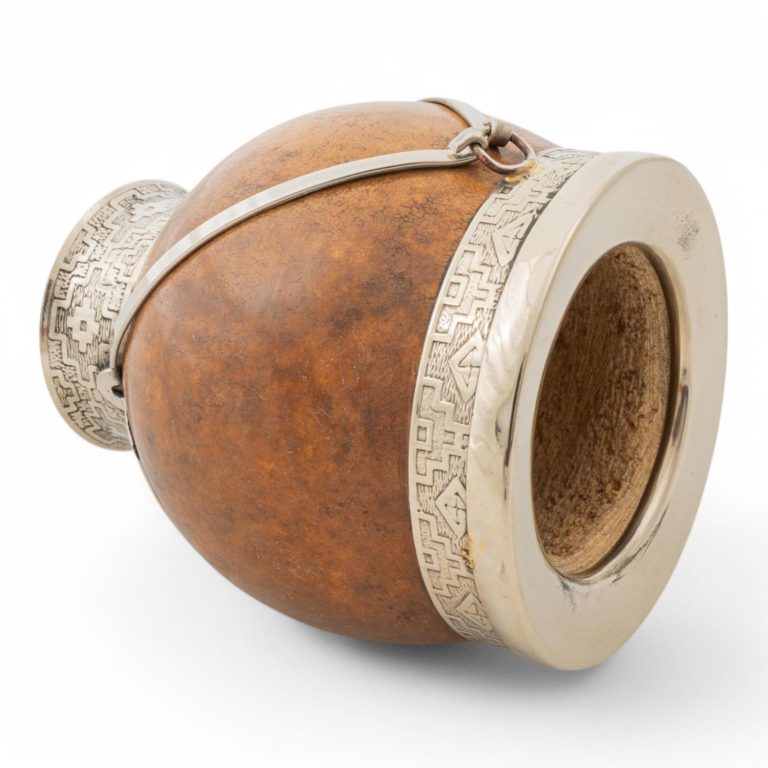 Mate Calabaza Virola De Alpaca Con Base De Alpaca - Imagen 2