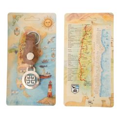 Llavero De Cuero Y Alpaca en Blister Argentina