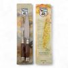 Juego de Cuchillo y Tenedor inoxidable Cabo de Madera y Alpaca PAMPEANA en Blister