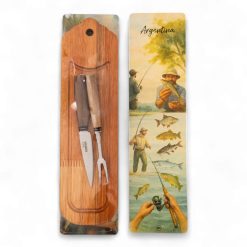 Juego cuchillo y tenedor SCHMIEDEN para picada con Tabla alistonada en Blister