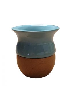 Mate de Ceramica Y Madera