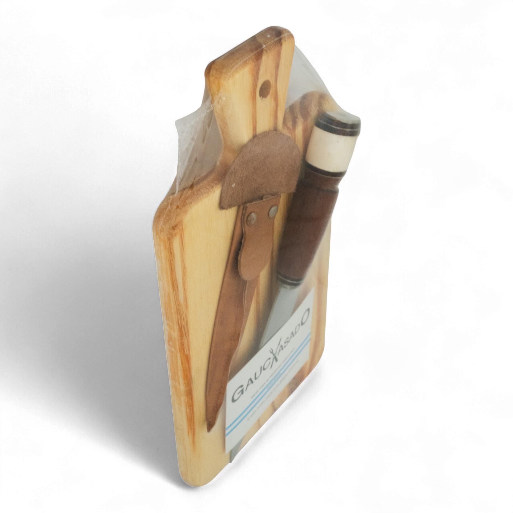 Kit de Tabla Chica y Cuchillo regional económico Gauchasado - Imagen 2
