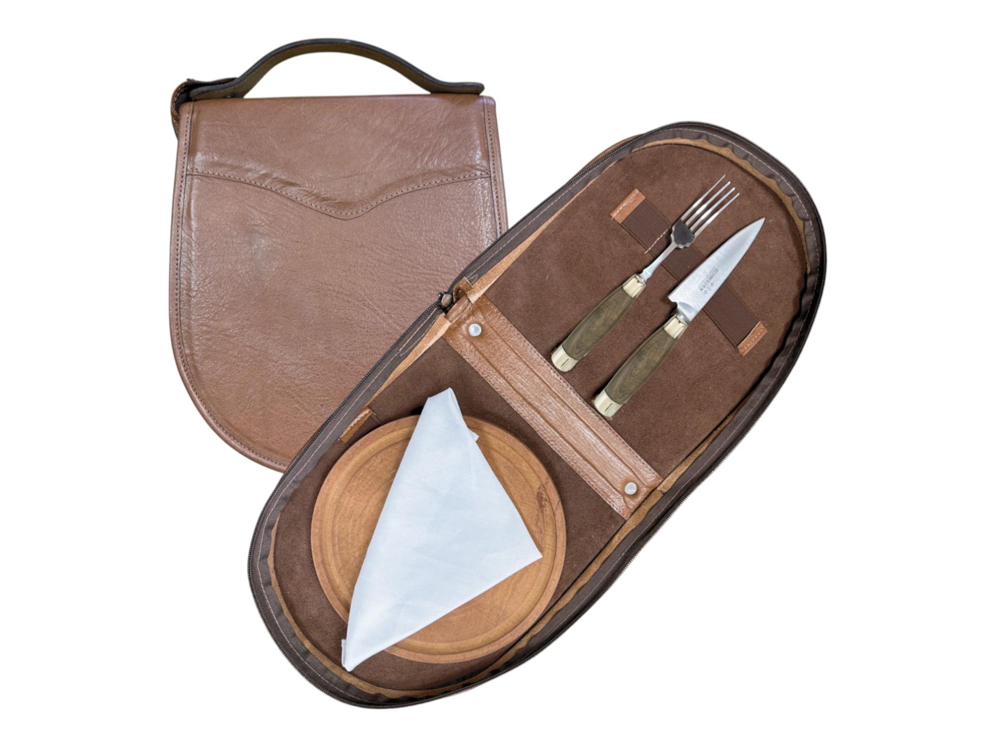 Juego de PicNic Individual SCHMIEDEN con Estuche de Cuero Premium - Imagen 2