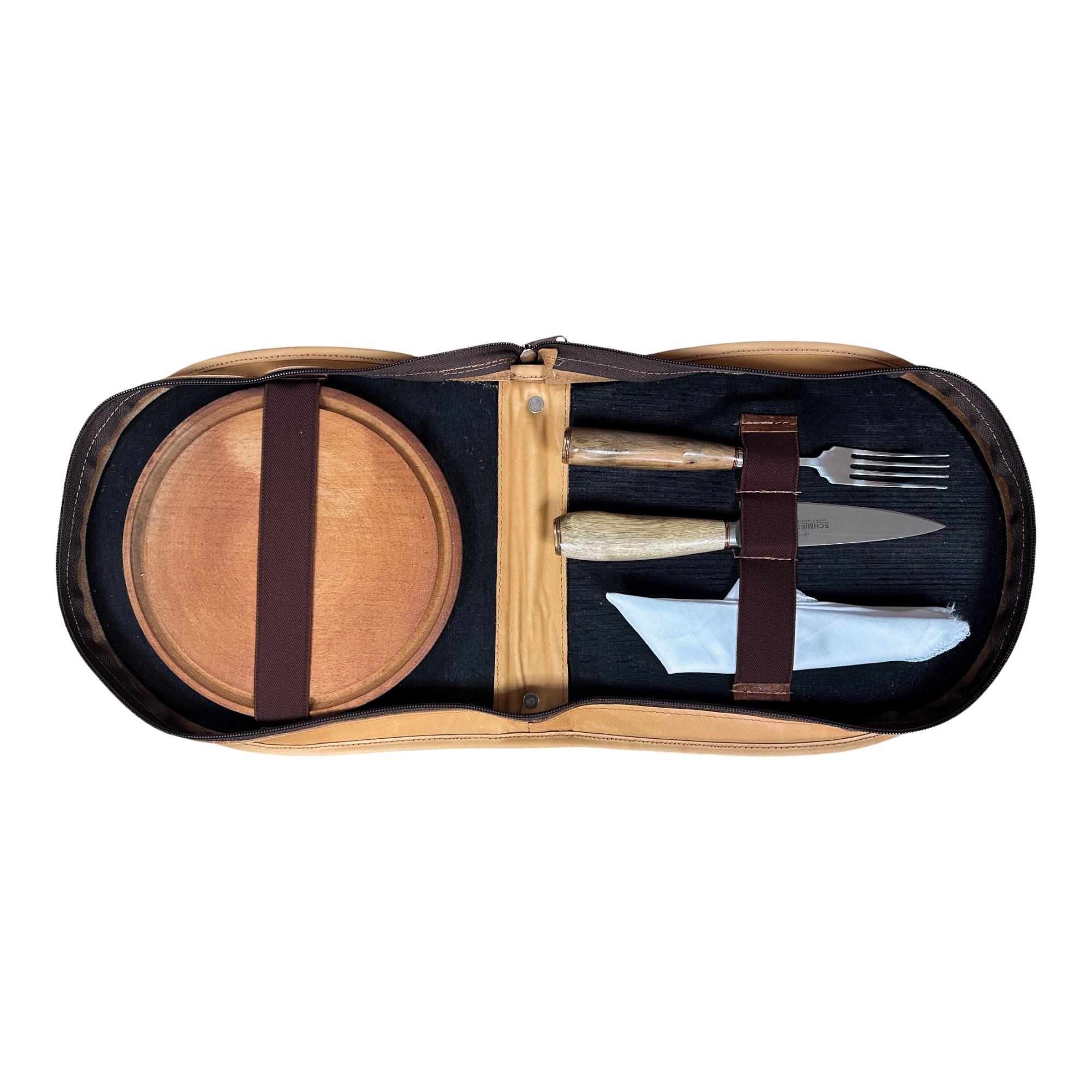 Juego de PicNic Individual SCHMIEDEN con Estuche de Cuero Premium - Imagen 3