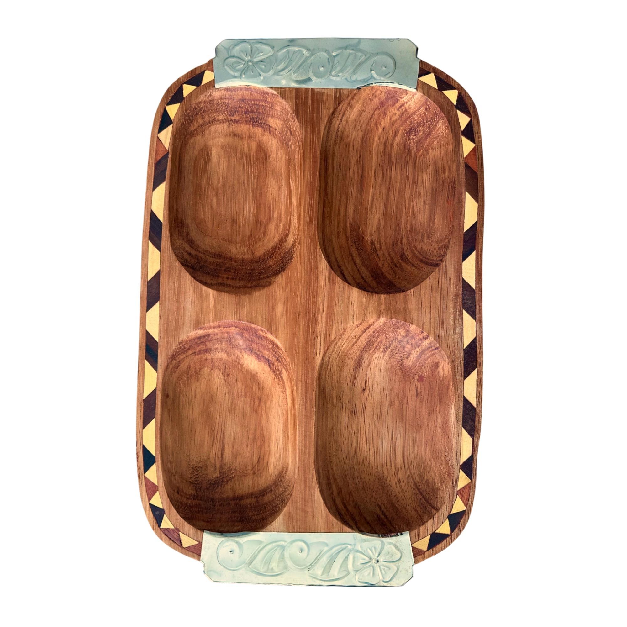 Copetinero 4 divisiones Taraceado