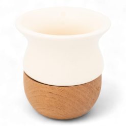 Mate de Ceramica Y Madera