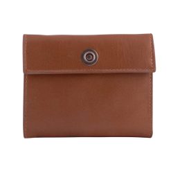 Billetera De Dama En Cuero Con Solapa