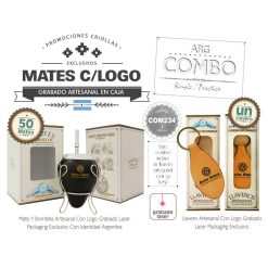 Combo (50 Mates C/Bomb. Grabados) + Un Llavero Grabado De Regalo