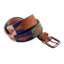 Cinto De Carpincho Bordado En Puntas - Marron, 110