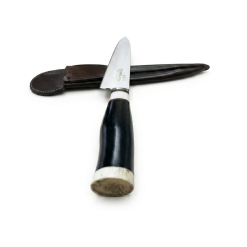 Alternative view of Cuchillo Eco Asta y Ciervo 14Cm Acero Inox Vaina Vaqueta Fina