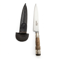 Alternative view of Cuchillo Madera y Alpaca 14 Cm Acero Inox. Vaina Vaqueta Cocida