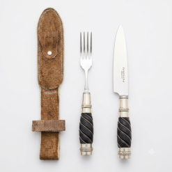 Alternative view of Juego De Cubierto Individual Fino Cuchillo Y Tenedor Madera, Alpaca Y Alambre PAMPEANA
