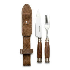 Alternative view of Juego De Cubierto Individual Fino Cuchillo Y Tenedor Madera Y Alpaca Con Soaje PAMPEANA