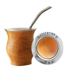Mate De Madera Con Grabado