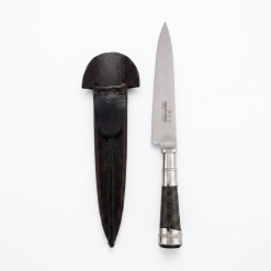 Alternative view of Cuchillo Madera y Alpaca 14 Cm Acero Inox Vaina Vaqueta Cocida