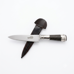 Cuchillo Madera y Alpaca 14 Cm Acero Inox Vaina Vaqueta Cocida - Imagen 3