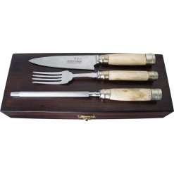 Alternative view of Juego Tenedor Cuchillo y Chaira