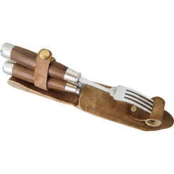 Alternative view of Juego de Tenedor y Cuchillo SCHMEIDEN en vaina de cuero crudo