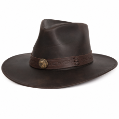 Sombrero Jucara Australiano En Cuero