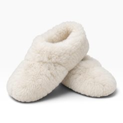 Pantufla Desmontable Blanca Lana Ovina