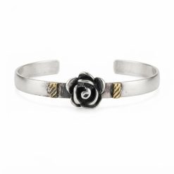 Pulsera De Alpaca Con Rosa