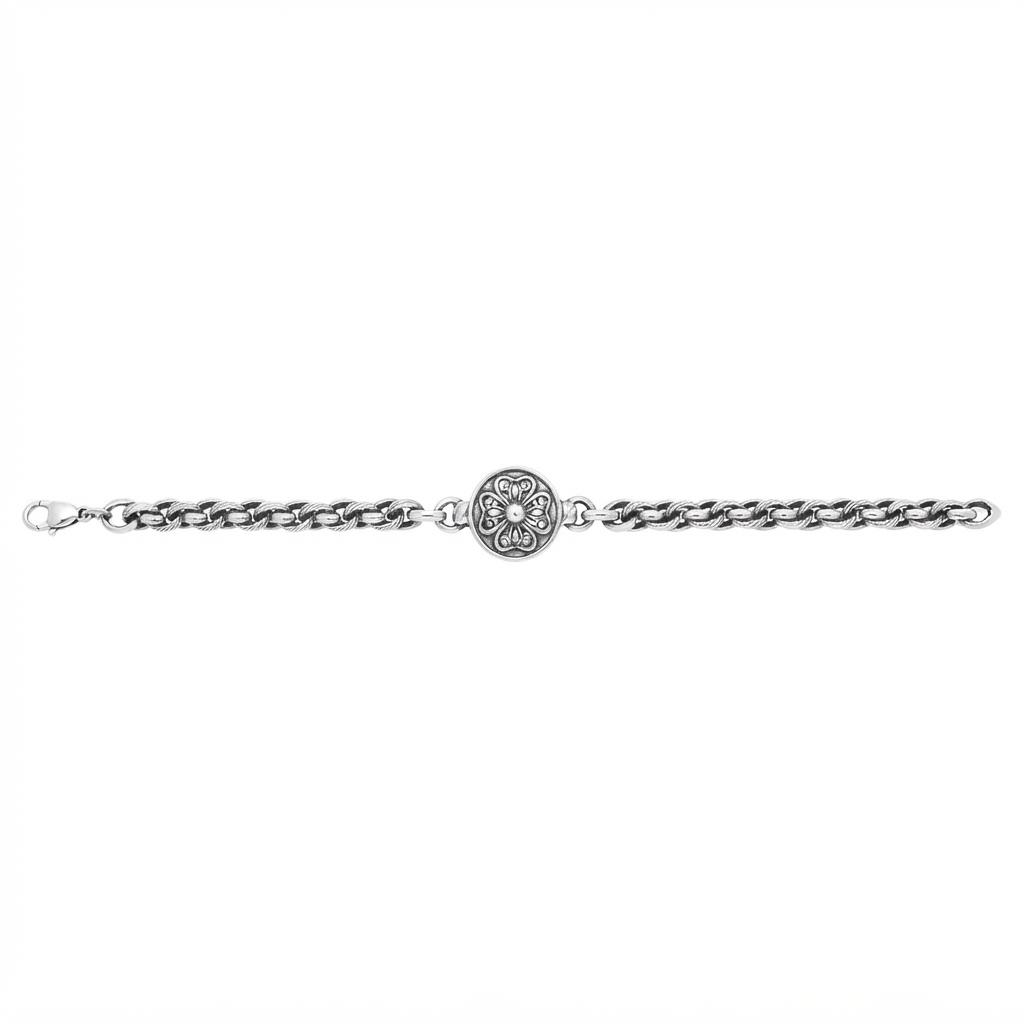 Pulsera De Alpaca Trenzada Con Dije - Imagen 2