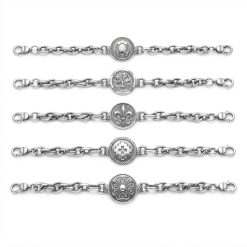 Pulsera De Alpaca Trenzada Con Dije - Imagen 3