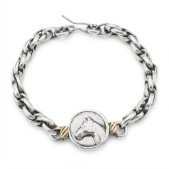 Pulsera De Alpaca Trenzada Con Dije