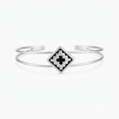 Pulsera Doble Bañada En Platino