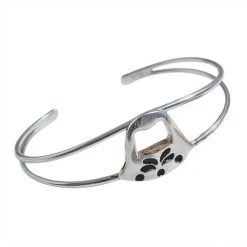 Alternative view of Pulsera Doble Bañada En Platino
