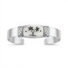 Pulsera Fina De Alpaca Calada En Asta