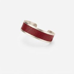 Alternative view of Pulsera Delgada Fina De Alpaca y Cuero