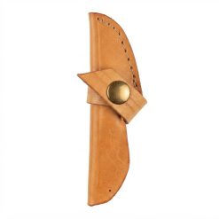 Cuchillo Llavero Madera 5 Cm Acero Inox Vaina Vaqueta - Imagen 3
