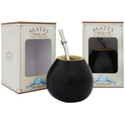 Mate Porito De Calabaza Con BomBilla Gradadon Con Caja - Imagen 3