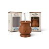 Mate De Madera Dura Grabado  C/Caja