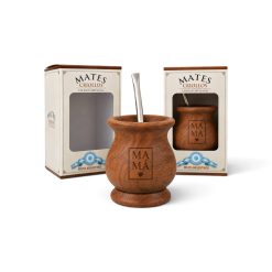 Mate De Madera Dura Grabado C/Caja
