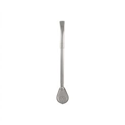 Bombilla Pico De Loro Curva Larga Acero Inoxidable Estilo Porongo Desarmable 18 cm